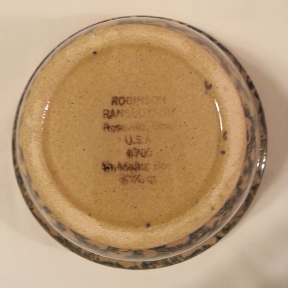 Spongeware Blue 6"/1 qt. Colonial Band Mixing Bowl - Picture 4 of 4